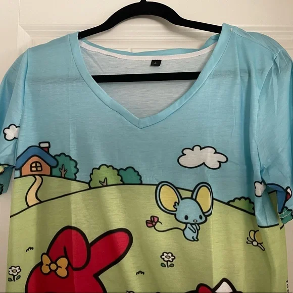 SANRIO-NWOT Women’s Hello Kitty & My Melody Short Sleeve Tee - Picture 3 of 3